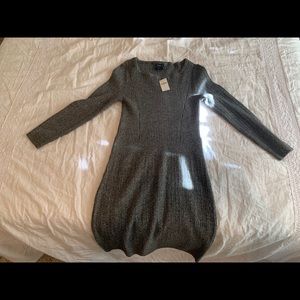 Grey sweater dress